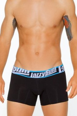 Lazzy Bum Solid Color Pouch Boxer-Brief - Black