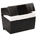 Oxford 01581 - Plastic Index Card Flip Top File Box Holds 500 5 x 8 Cards, Matte Black-ESS01581