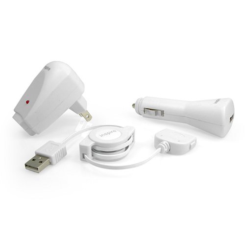 Buy Now at Amazon.com: Apple IPod USB Travel Kit With Car Charger/ Travel Adapter/ Cable- White