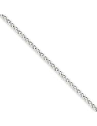 2.25mm, 14 Karat White Gold, Spiga Chain - 7 inch