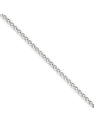 2.25mm, 14 Karat White Gold, Spiga Chain - 30 inch