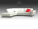 Miami White leather Sectional
