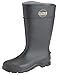 16" BLACK KNEE BOOT PLAIN TOE PVC ANGLE C