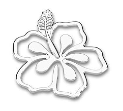 Tropi-Cals - Hibiscus Flower Chrome Emblem Decal