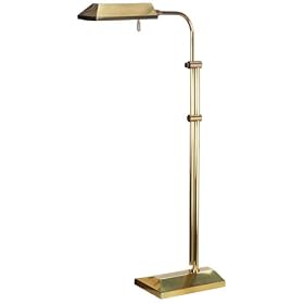Topper Antique Brass Adjustable Pharmacy Floor Lamp by Frederick Cooper