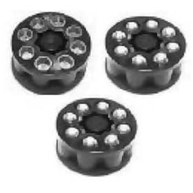 Crosman 8-Shot Rotary Clips, Fits T4 & 1088 Pistols, 3/Pack