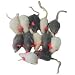 Zanies Realistic Mice Cat Toys - Hours of Fun - Set of 20 - White / Gray / Black