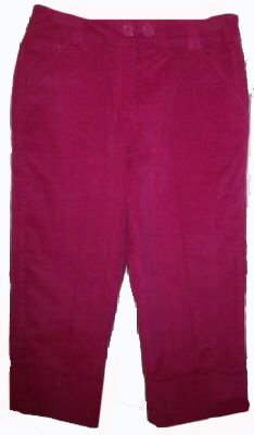 Larry Levine Cropped Corduroy Pants 8p 8 Petite