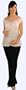 Beige pleated top, Black pant - 2 piece maternity set - Small