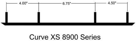RD8910 10" Pair of 60° Double Down Runners for Curve XS Skis -Snowstuds Curve XS Carbides