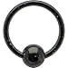 16 Gauge Black Glitter Acrylic Ball Captive Ring