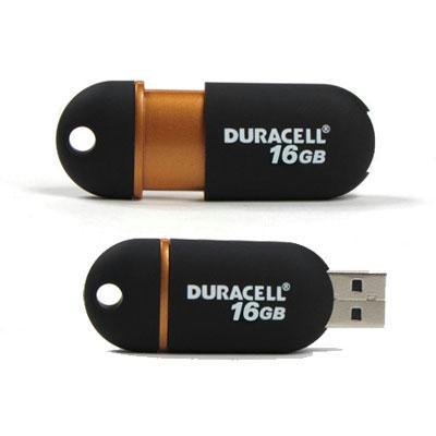 Duracell 16 GB USB 2.0 Flash Drive Capless DU-ZP-16G-CA-N3-R (Black)