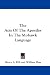 The Acts of the Apostles in the Mohawk Language