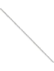 14K White Gold 18in 1.1mm Ropa Necklace Chain. Metal Wt- 1.12g