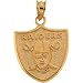 14k Yellow Gold Oakland Raiders Pendant 16mm