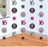 Sweet 16 Sparkle 7ft String Decoration 6ct Sweet 16 Sparkle 7ft String Decoration 6ct