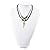 Real Spark Rose Pendant Turquoise Beads Wowen Leather Rope Tribal Necklace