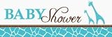 Wild Safari Blue Baby Shower Giant Banner 60 x 20