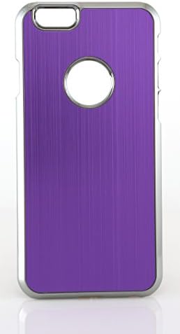 iPhone 6 Case (4.7 Inch) BRUSHED ALUMINUM with CHROME. Slim fit - PREMIUM GrandWinged Case (Purple)