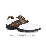 Etonic Lite-Tech Golf Shoes White Brwn Dk Brwn Size 10.5M by 