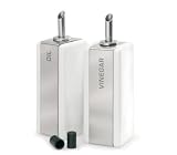 Oil and Vinegar Set - Stainless Steel (stainless steel and porcelain) (6"H x 2"W x 2"D)