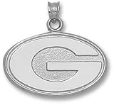 Logo Art Georgia Bulldogs Sterling Silver Team Font 5/8 Pendant