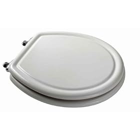 American Standard 5265.295.020 Traditional Champion-4 Round Front Slow Close Toilet Seat with Satin Nickel Hinge Detail,... by American Standard