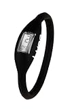 LUPO Ladies Sports Silicone 17cm Digital Watch - BLACK (instructions on advert below)