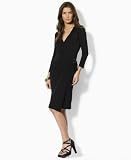 Lauren by Ralph Lauren Petite Dress, Gemma Three-Quarter Sleeve Faux Wrap