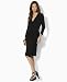 Apparel : Lauren by Ralph Lauren Petite Dress, Gemma Three-Quarter Sleeve Faux Wrap