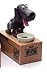 Puppy Dog Hungry Coin Bank Eating Munching Money Box Black