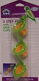 Vo-Toys Tri Level Perch with Seed Cups Bird Toy Assorted Colors
