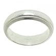 Mens Wedding Band Millgrain Finely Polished Sterling Silver