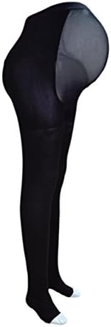 Besjex ® Opaque Graduated Therapeutic Maternity Compression Pantyhose 20-30 mmHg, Firm Support, Open Toe - Satisfaction Guaranteed (XXL, Black)