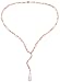 14k Yellow Gold Natural Pink Coral Beaded Y-Necklace, 16