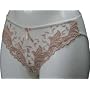 Embroidered Mesh Knickers Cream & Coffee