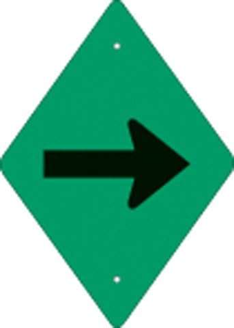 GREEN PLASTIC REFLECTIVE ATV TRAIL BLAZER HORIZONTAL ARROW, Manufacturer: VOSS SIGNS, Manufacturer Part Number: 262 DA HGR-AD, Stock Photo - Actual parts may vary.