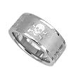 Stainless Steel Ring with Skull Design - Size: 8-12