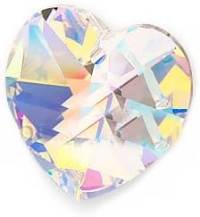1 Swarovski Crystal Heart Pendant #6202 18mm "Crystal AB"