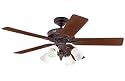 Hunter 20347 Westbury Ceiling Fan with 54-Inch 5-Walnut/Medium Oak Blades, New Bronze