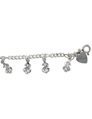 Sterling Silver Dollar Signs Charm Bracelet