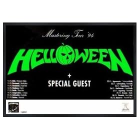 HELLOWEEN Mastering Tour 1994 Black Framed Music Poster