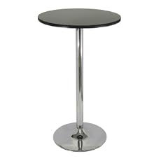 Winsome Wood Black and Chrome Pub Table