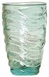 Clear Spanish Large Recycled Glass Wave Flower Vase 12"H