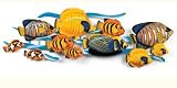 Tropical Fish Metal WALL Art HANGING bathroom decor