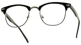 EP - Clubber - Half Frame Clear Lens Wayfarer Sunglasses