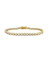 Diamond Tennis Bracelet 18K Yellow Gold 4.00 CT Diamonds