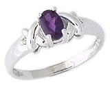 Diamond and Amethyst Ring