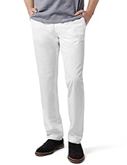 Autograph Pure Cotton Slim Leg Slub Tailored Fit Chino Trousers