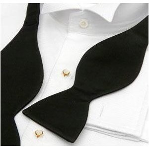 Silk Black Bowtie